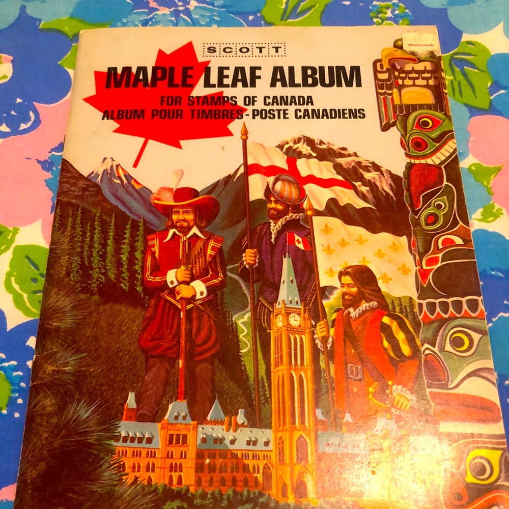 Vintage Canadian Stamp Collection Album w. Many Stamps